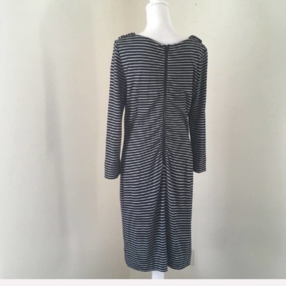 Anthropologie Shoshanna Black & White Stripe Knit Sheath Dress 8 - Picture 4 of 6